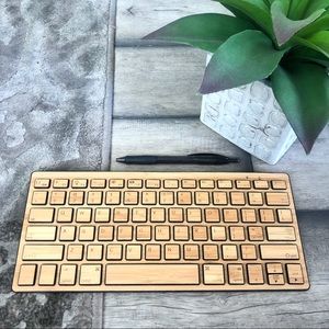 100% Bamboo Bluetooth Portable Wireless Keyboard